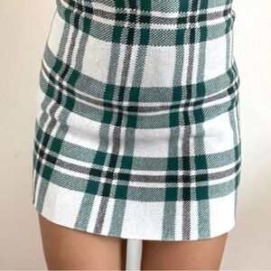 Green school girl skirt